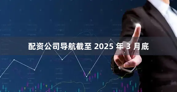 配资公司导航截至 2025 年 3 月底